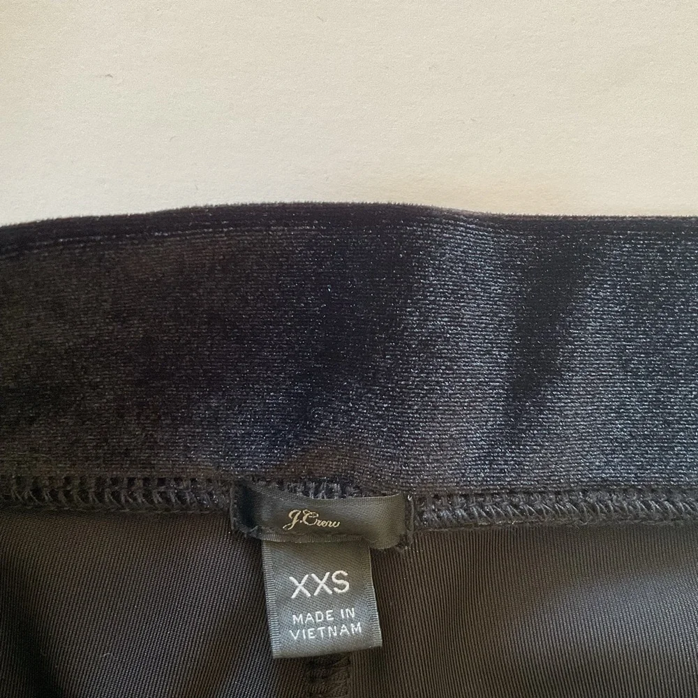 J. Crew Velvet Leggings Black